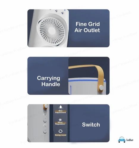 Double Ended Mini Spray Fan, Tank Capacity: 300 ml, 14.7 Inch